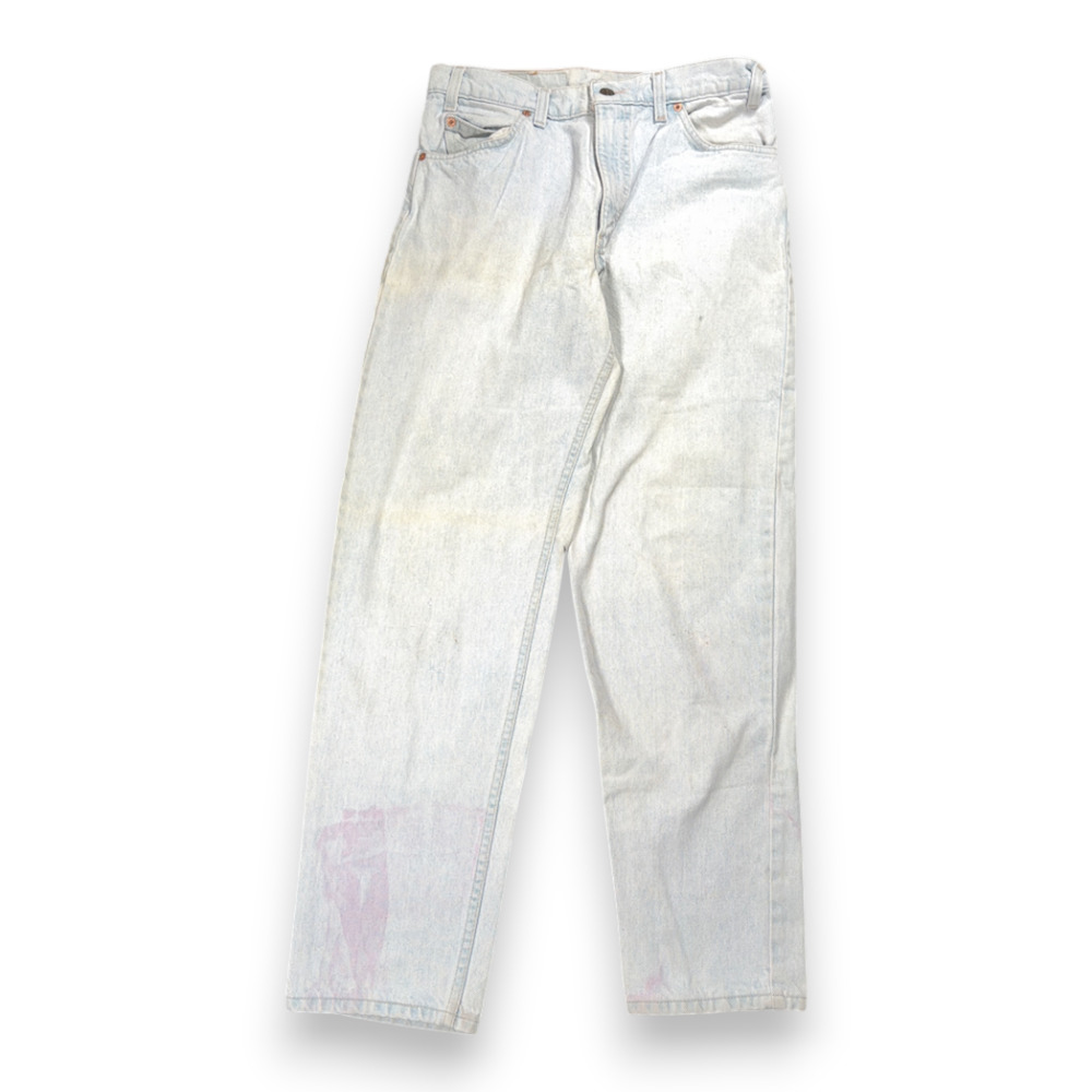 Vintage Levis Jeans Mens 30x30 Blue 550 Relaxed Light Orange Tab 90s 32x30 Tag